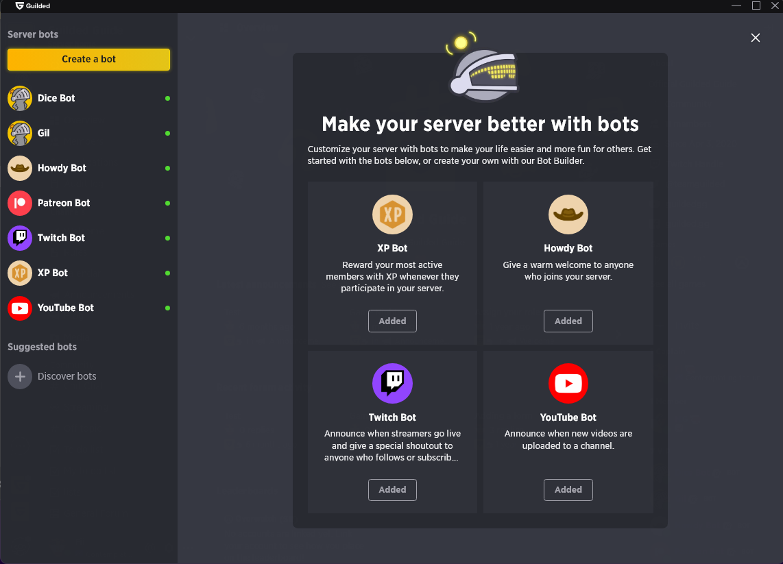 Servidor de discord totalmente configurado e com bots em Brasil