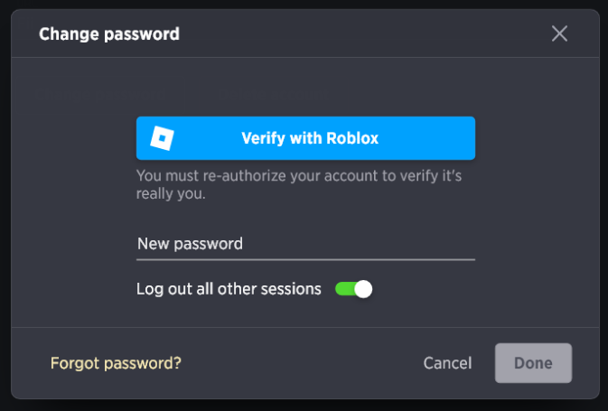 How to reset your Roblox password if you forget it