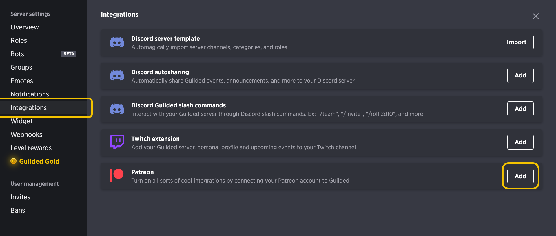 how to link patreon to discord