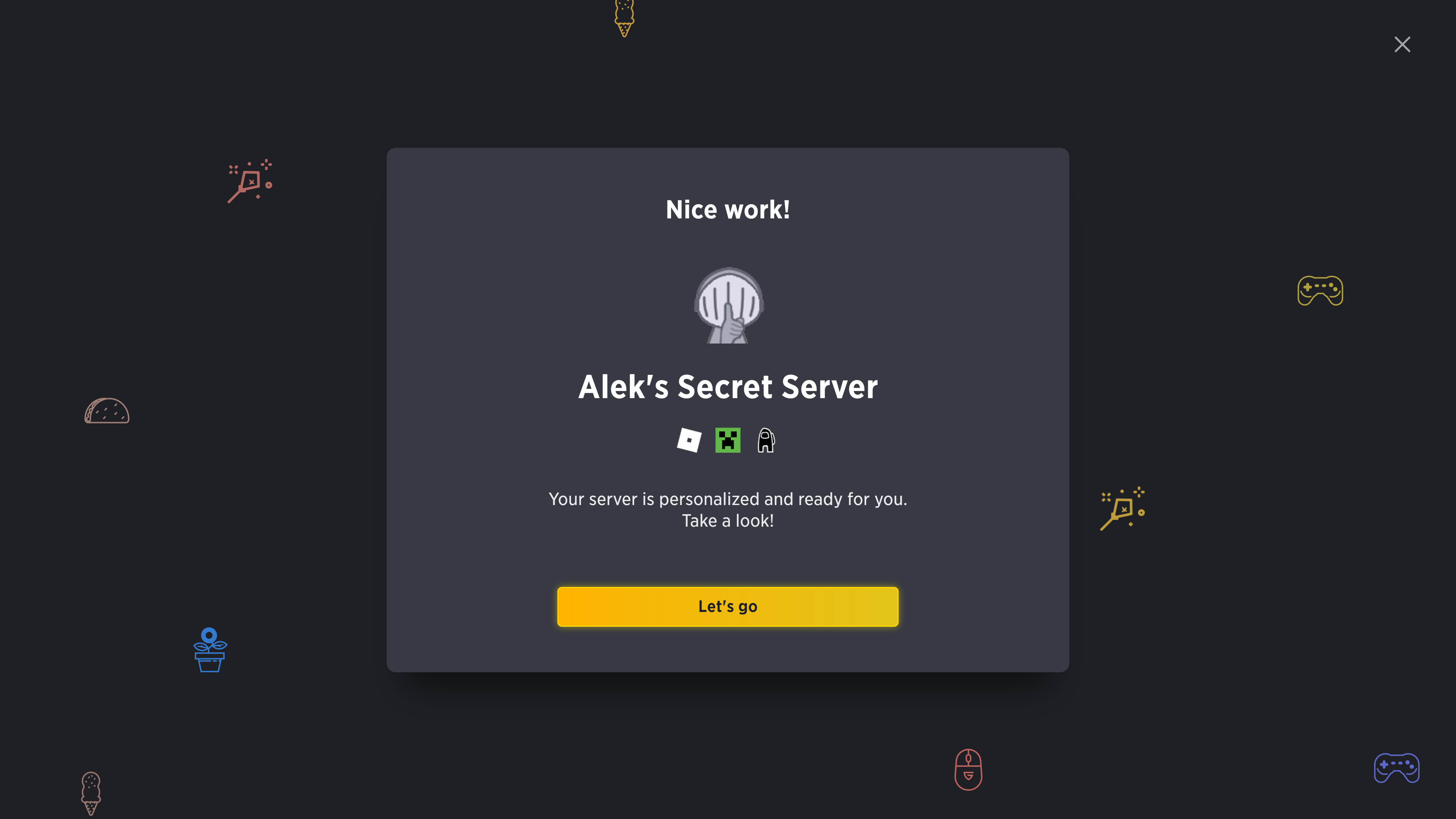  Create you account and create your server