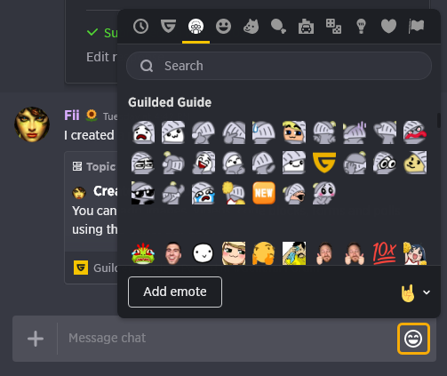 Custom Emotes – Guilded